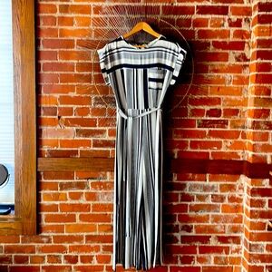 Monteau Navy/White Wide Leg Romper